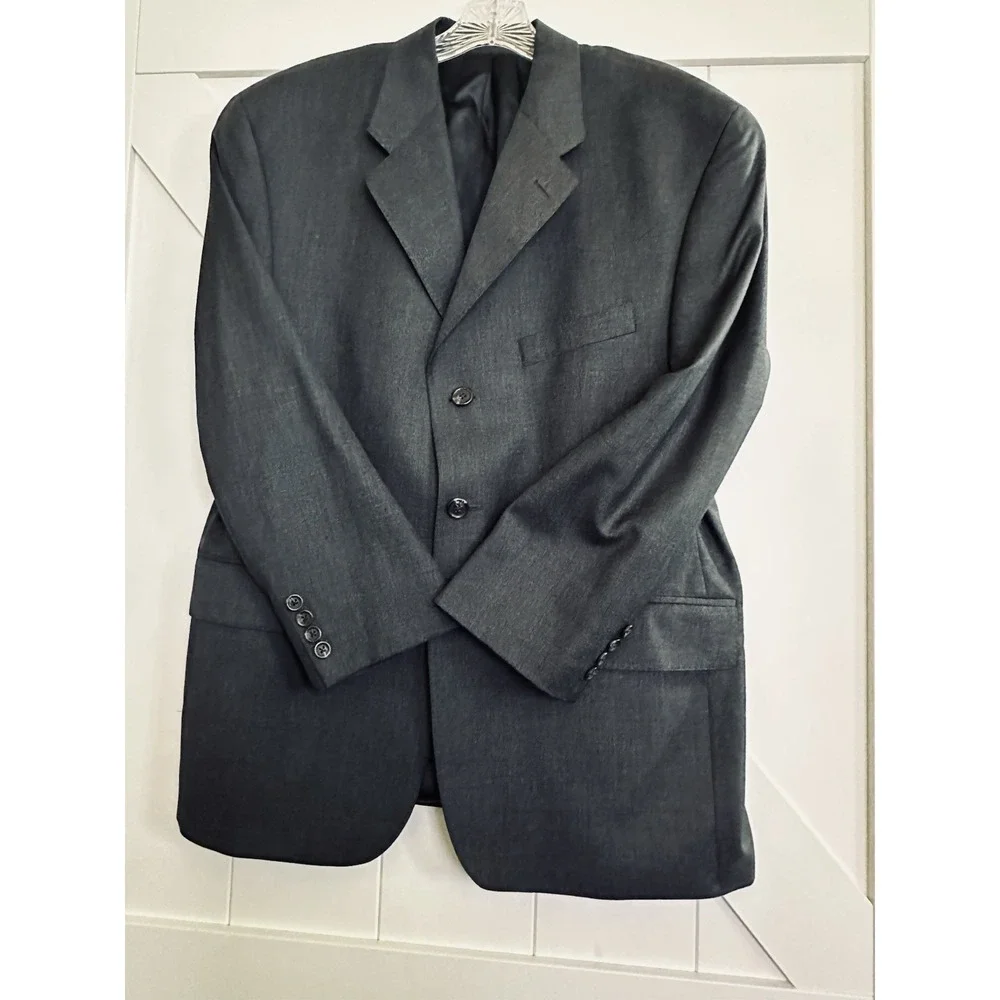 Lauren Ralph‎ Lauren Men's Dark Gray Wool Cashmere Blend Blazer Size 42S
